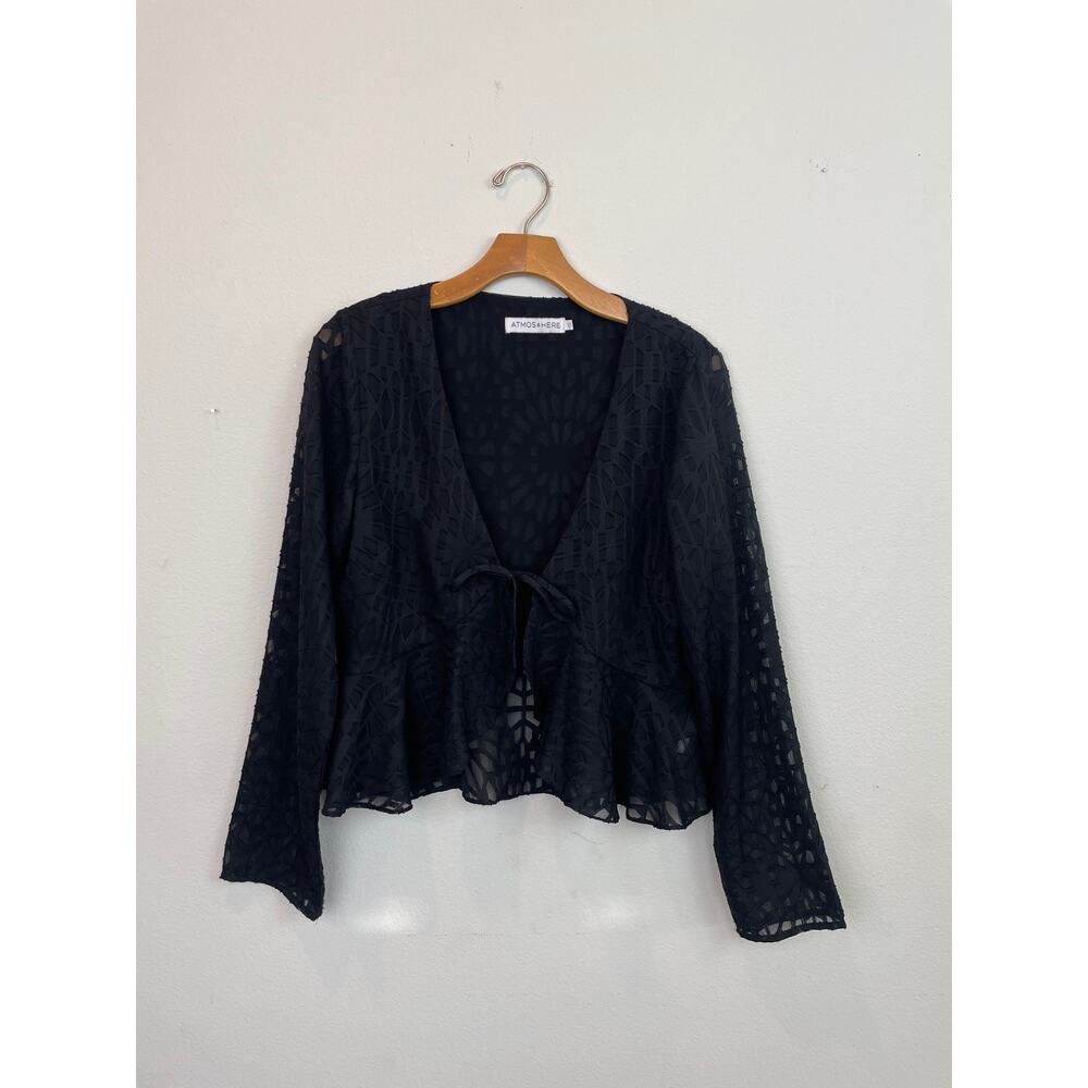 Atmos & Here Ruffle Tie Top - Picture 4 of 6